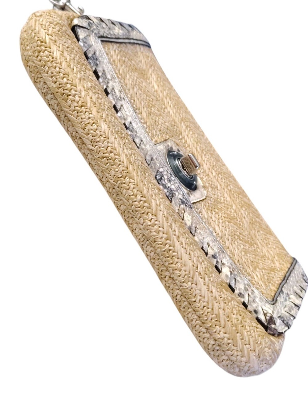 Coach Straw Python Clutch Wristlet - Picture 8 of 10